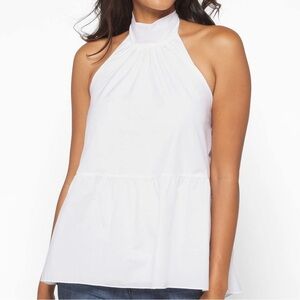 Theory White Tiered Halter Top. Pre-Owned.
